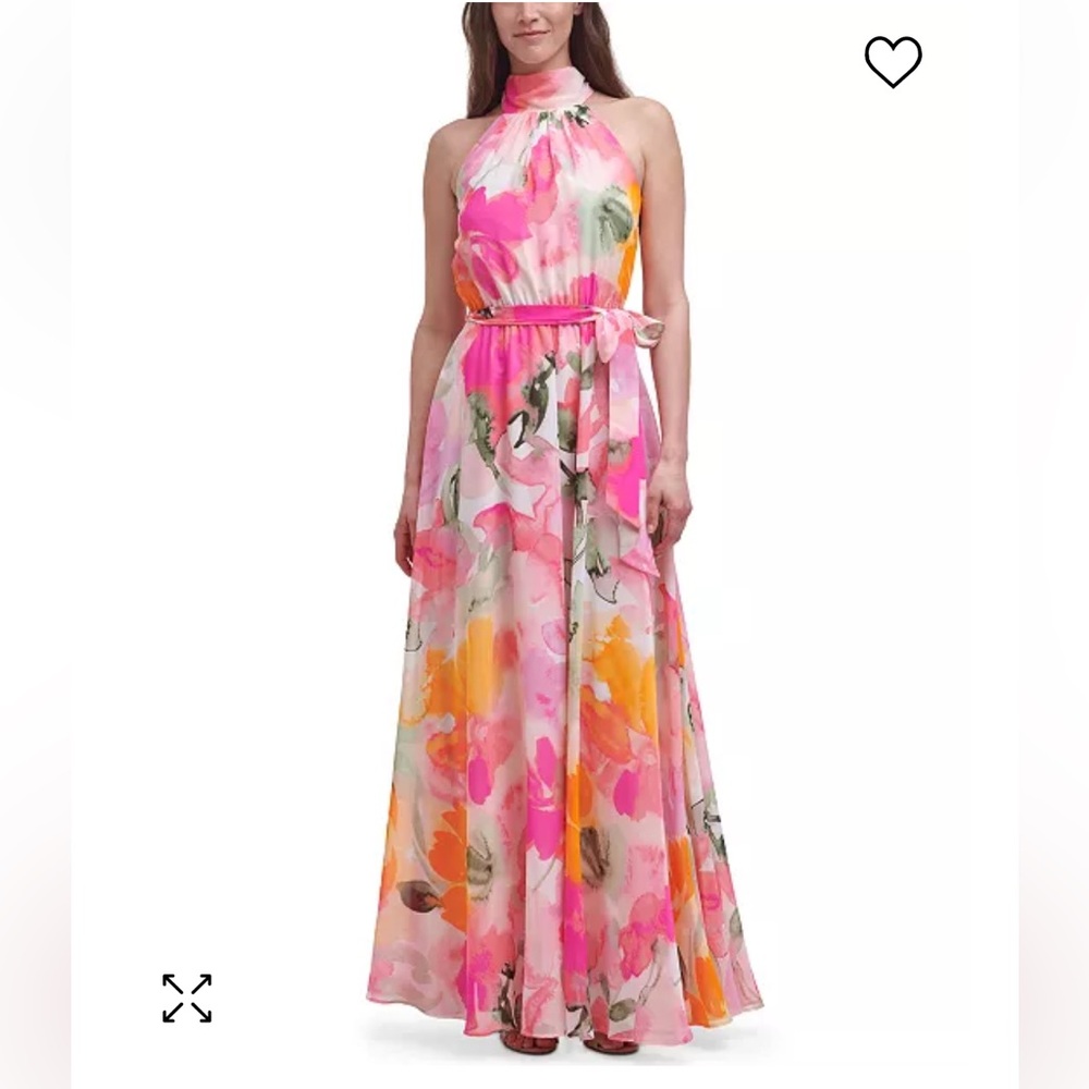 Eliza J | Dresses | Eliza J Floorlength Watercolor Halter Dress | Poshmark
